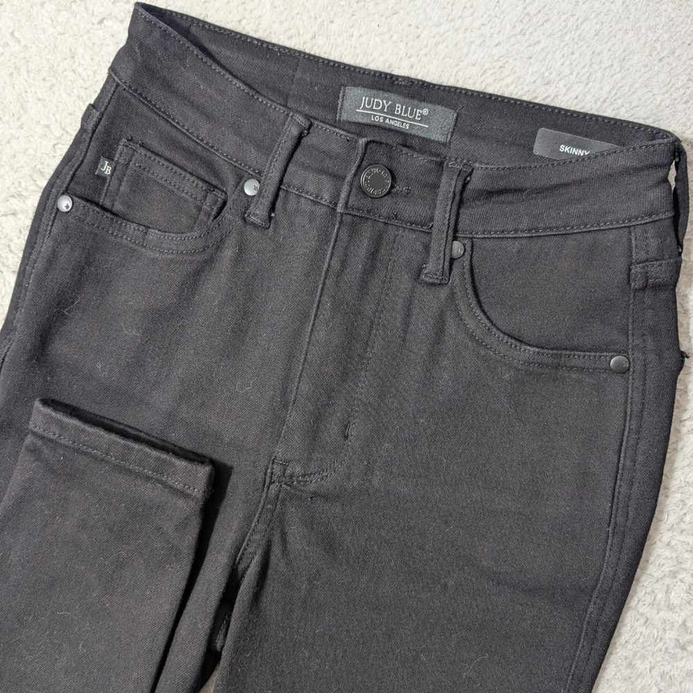 NEW Judy Blue Skinny Jeans Womens 0/24‎ Black Stretch High Rise JB88757